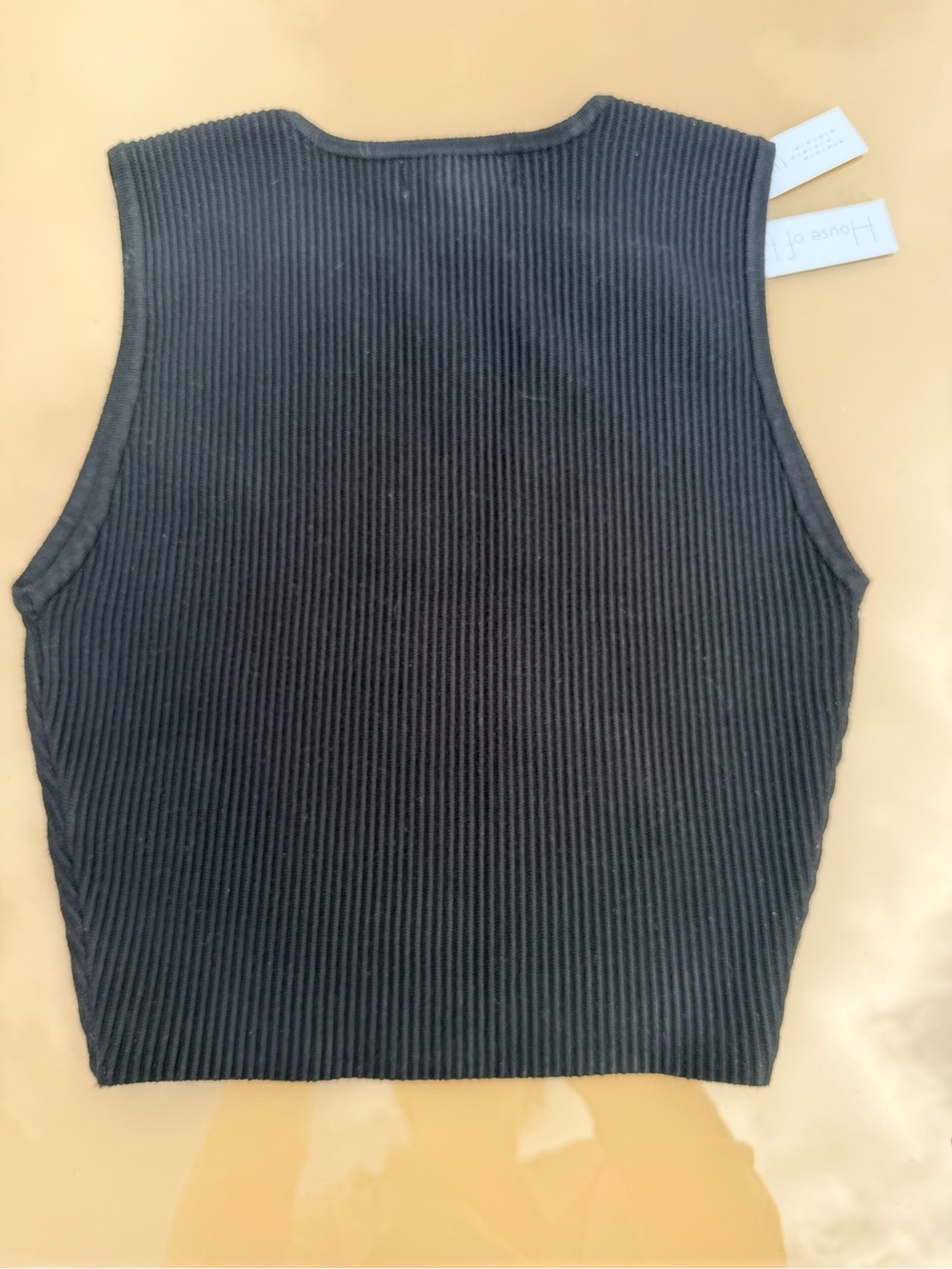 House of Harlow 1960 Black Ribbed Tank Top - Picture 5 of 6